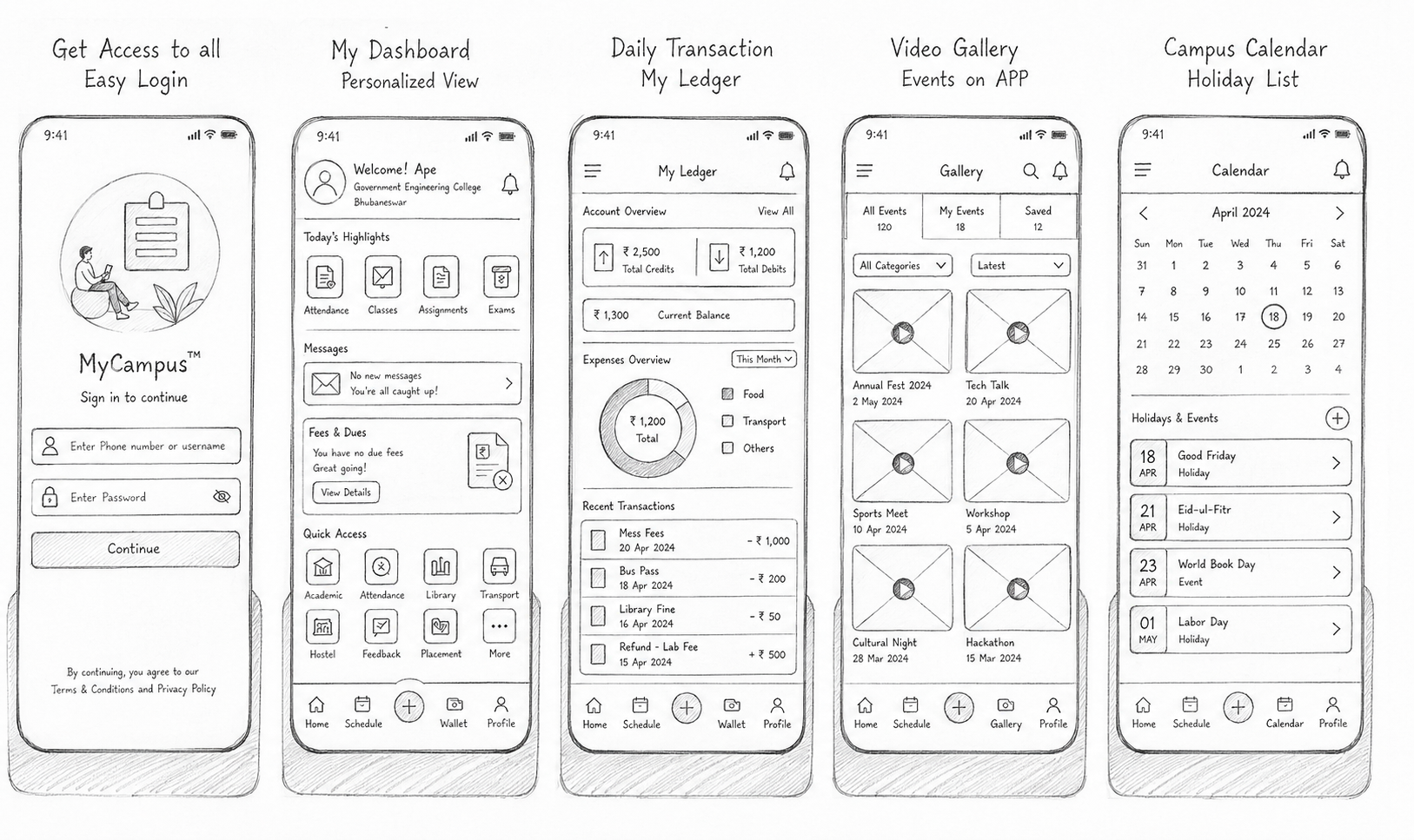 myCampus Sketches